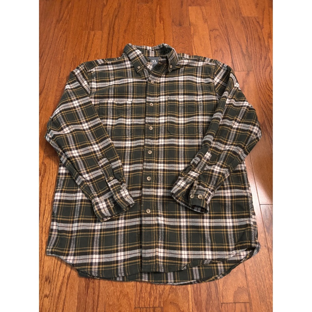 Ridgecut Toughwear Green Button Up Flannel Size XL